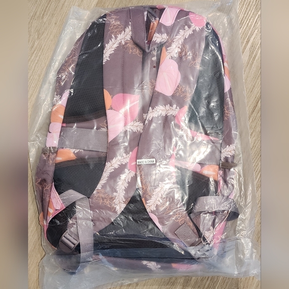 Fighting Eel Backpack - Bistro Woven Lei, Mauve Pink Purple Flower Hawaii NEW - Picture 6 of 6